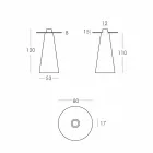 Slide Peak high table (H120) polyethylen og glas fremstillet i Italien Viadurini