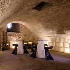 Slide Peak high table (H120) polyethylen og glas fremstillet i Italien Viadurini