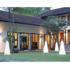 Slide Peak high table (H120) polyethylen og glas fremstillet i Italien Viadurini