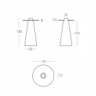 Slide Peak high table (H120) polyethylen og glas fremstillet i Italien Viadurini