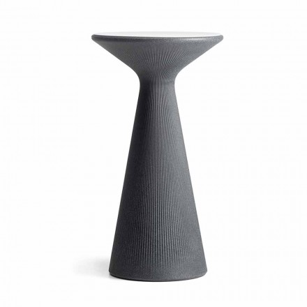 Højrundet udendørs sofabord i polyethylen og HPL fremstillet i Italien - Desmond Viadurini