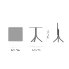 Udendørs barbord med 3 liggende aluminiumsben i 2 finish - Filomena Viadurini