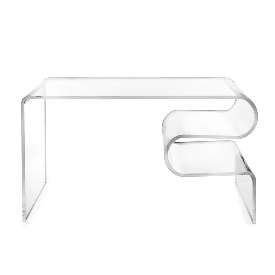 Dennis Transparent Plexiglas Sofabord Lavet i Italien Viadurini