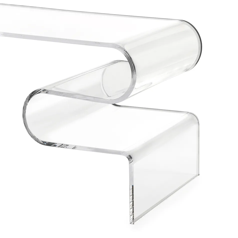Dennis Transparent Plexiglas Sofabord Lavet i Italien Viadurini