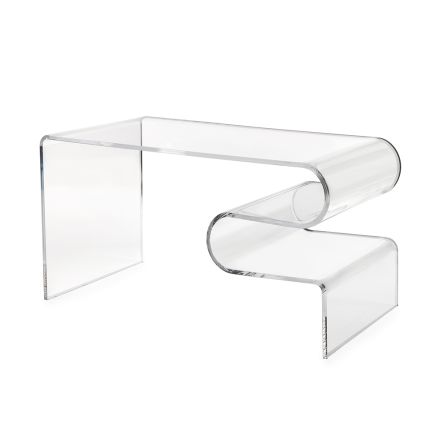 Dennis Transparent Plexiglas Sofabord Lavet i Italien Viadurini