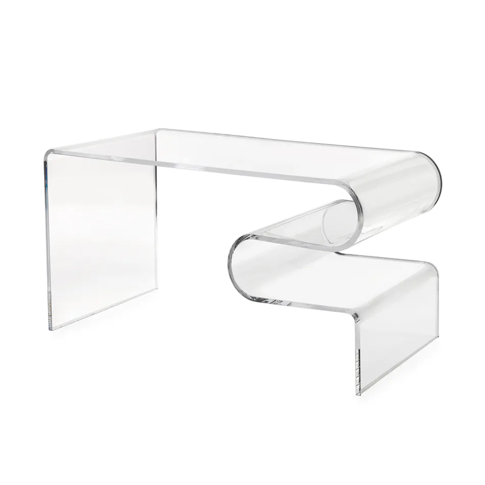 Dennis Transparent Plexiglas Sofabord Lavet i Italien Viadurini