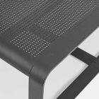 Udendørs lavt bord i hvid eller antracitlakeret aluminium - Aniello Viadurini