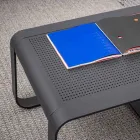 Udendørs lavt bord i hvid eller antracitlakeret aluminium - Aniello Viadurini