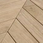 Lavt udendørs teak sofabord med oval plade, Homemotion - Ricardo Viadurini