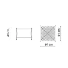 Sammenklappeligt udendørs sofabord i galvaniseret stål Fremstillet i Italien - Selvaggia Viadurini