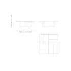 Lavt havesofabord med stentøjsplade lavet i Italien - Bresson Viadurini