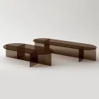 Laris bronzeglas sofabord med et raffineret design, fremstillet i Italien Viadurini
