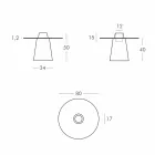 Slide Peak lavt bord (H50) polyethylen og glas fremstillet i Italien Viadurini