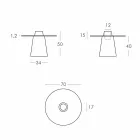 Slide Peak lavt bord (H50) polyethylen og glas fremstillet i Italien Viadurini
