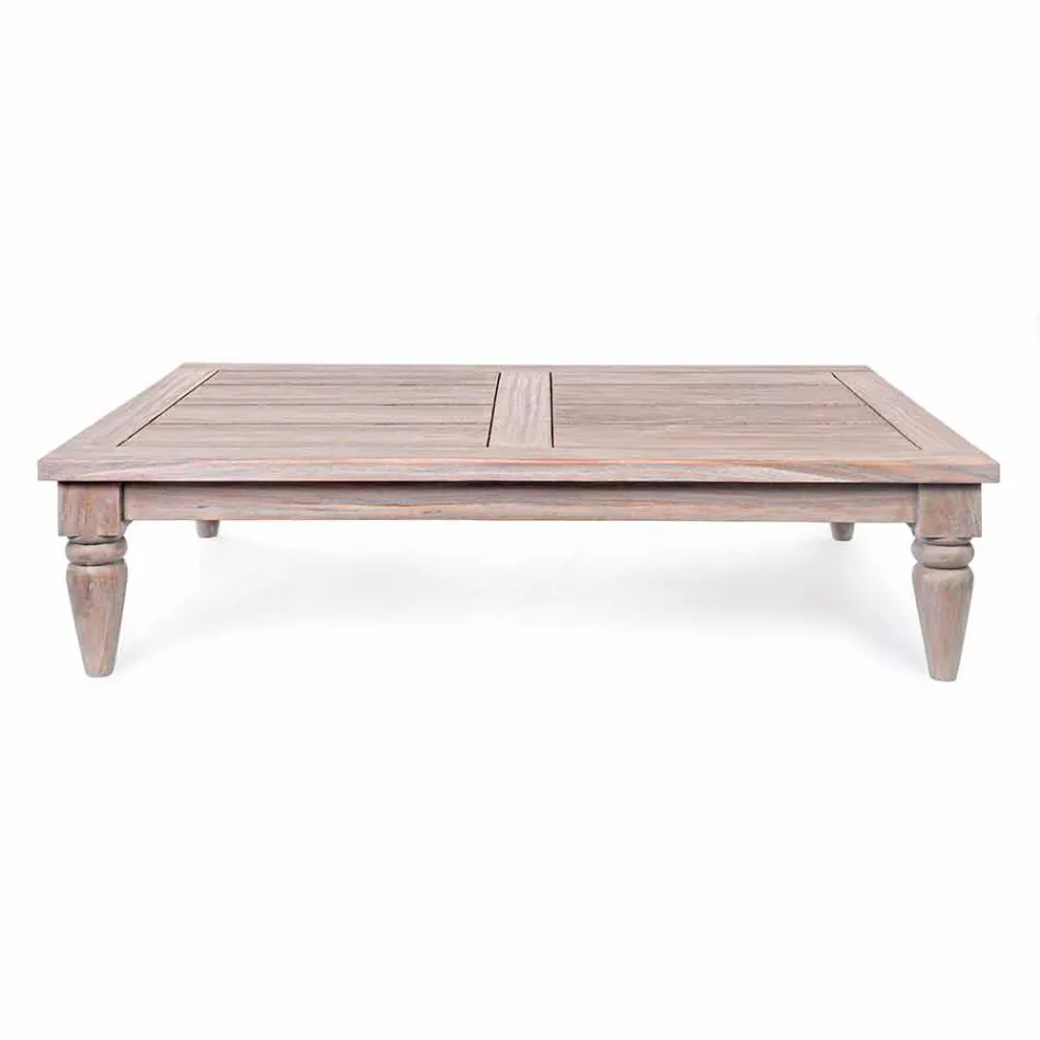 Homemotion - Nusadua Natural Low Teak Design udendørs sofabord Viadurini