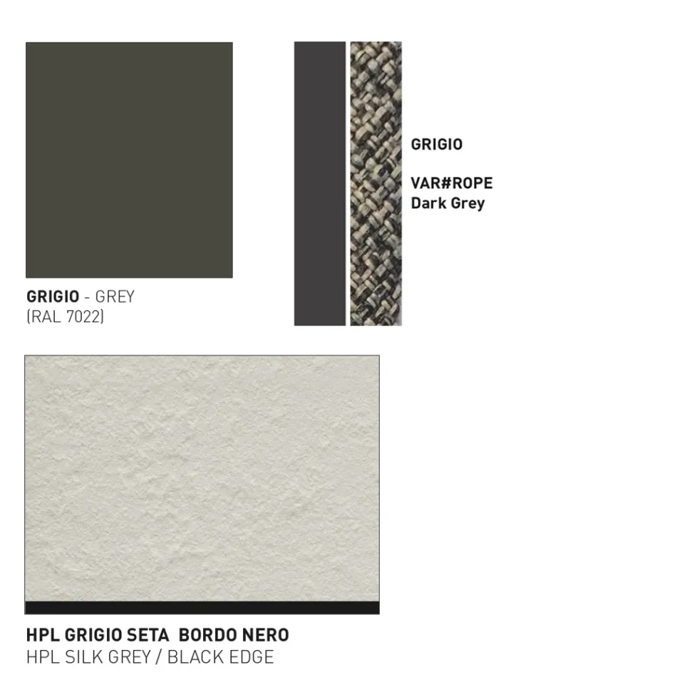 Lav bordplade Hpl eller keramik lavet i Italien - Emmacross fra Varaschin Viadurini