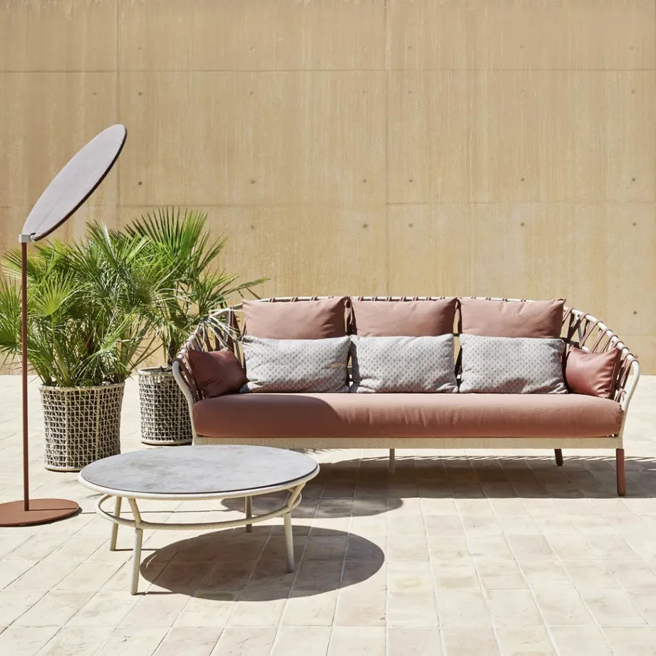 Lav bordplade Hpl eller keramik lavet i Italien - Emmacross fra Varaschin Viadurini