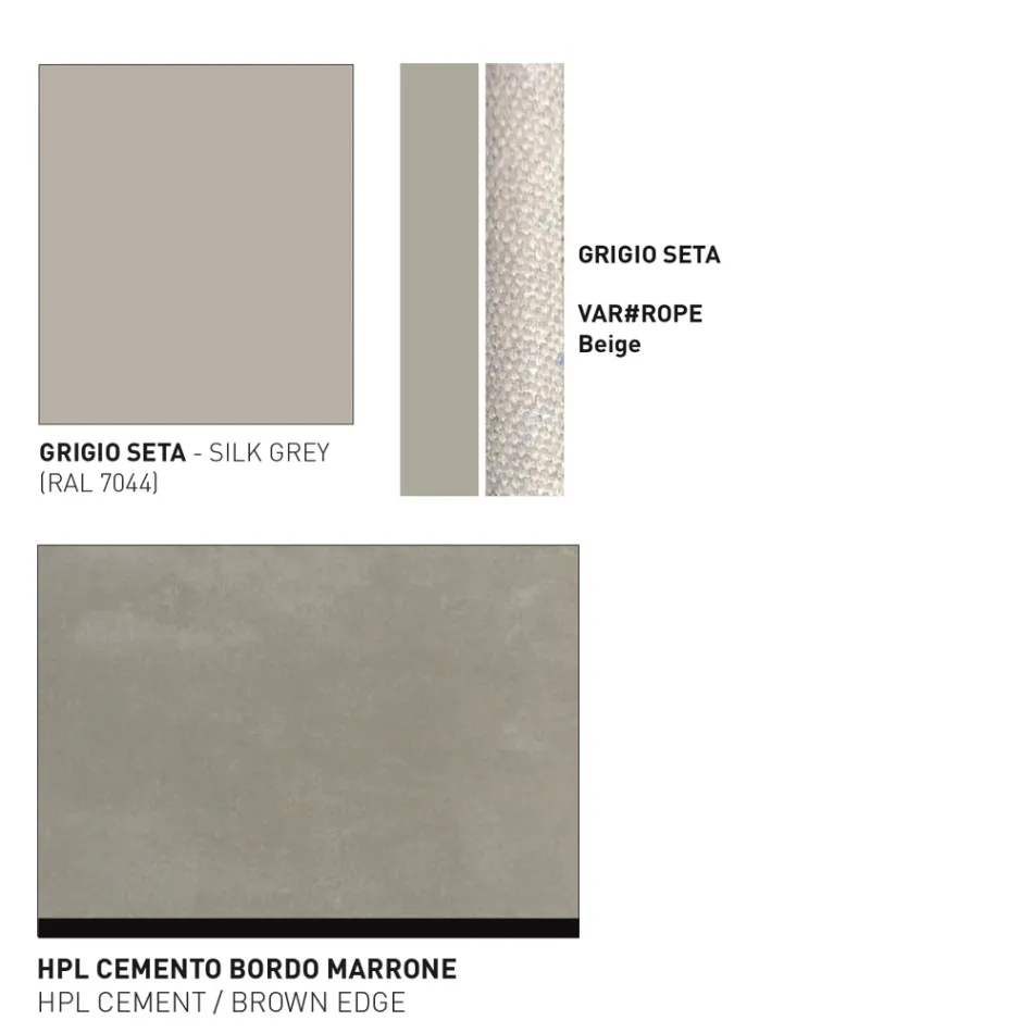 Lav bordplade Hpl eller keramik lavet i Italien - Emmacross fra Varaschin Viadurini