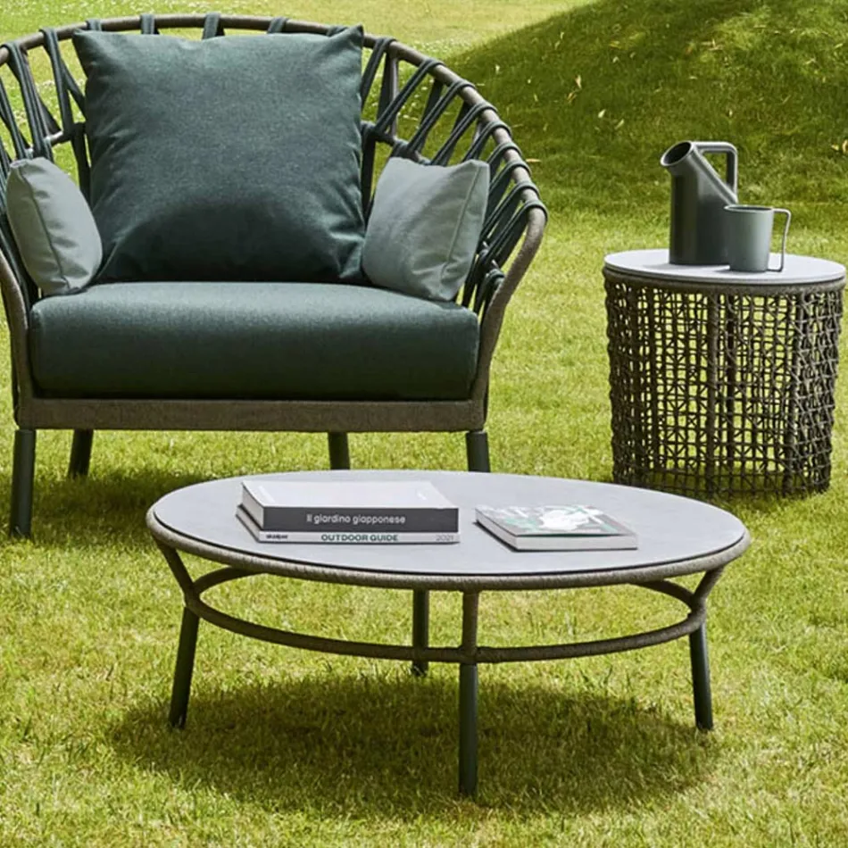 Lav bordplade Hpl eller keramik lavet i Italien - Emmacross fra Varaschin Viadurini