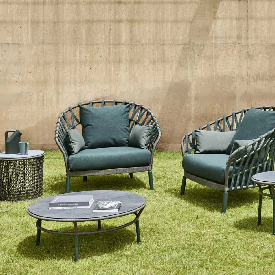 Lav bordplade Hpl eller keramik lavet i Italien - Emmacross fra Varaschin Viadurini