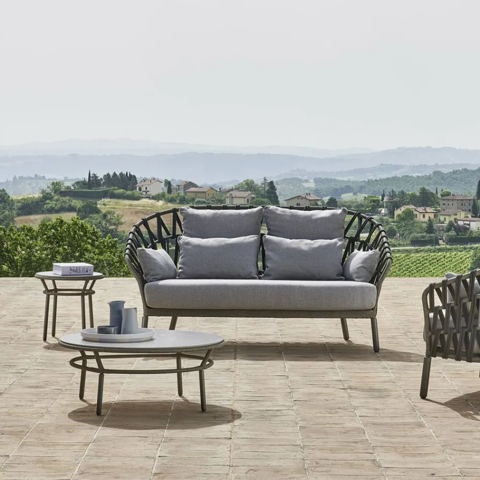 Lav bordplade Hpl eller keramik lavet i Italien - Emmacross fra Varaschin Viadurini