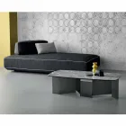 Lav sofabord Stue Keramisk top og røget glasben 3 størrelser - tilfældige Viadurini