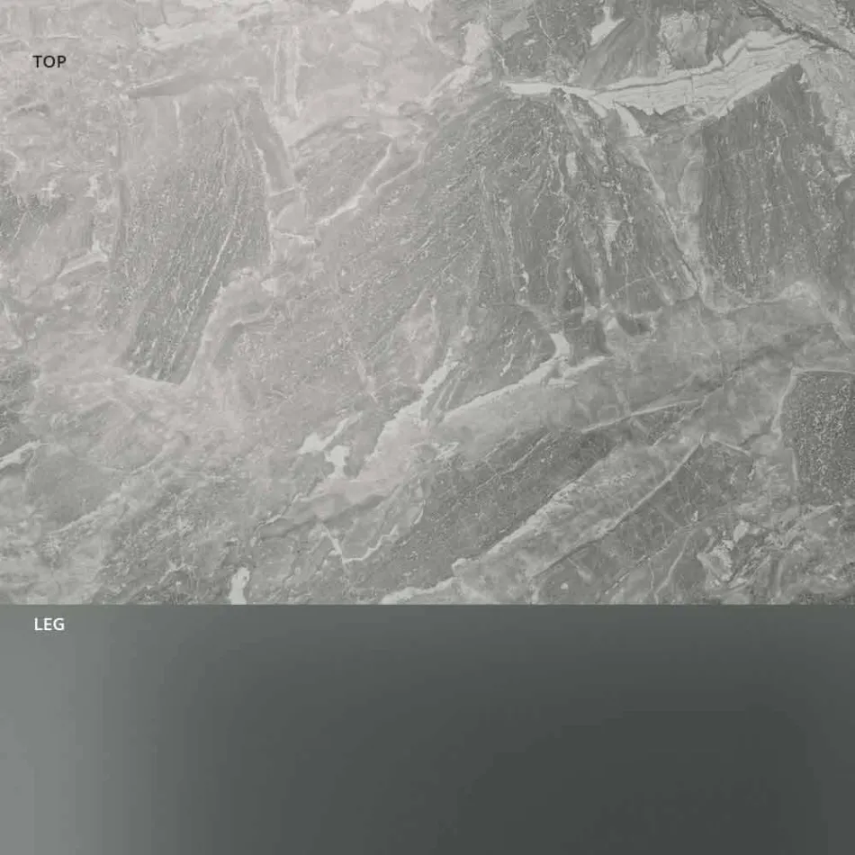 Lav sofabord Stue Keramisk top og røget glasben 3 størrelser - tilfældige Viadurini