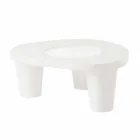 Lavt lavt bord Slide Low Lita Bordpolyethylen og glas lavet i Italien Viadurini