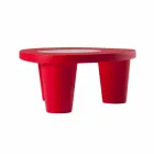 Lavt lavt bord Slide Low Lita Bordpolyethylen og glas lavet i Italien Viadurini