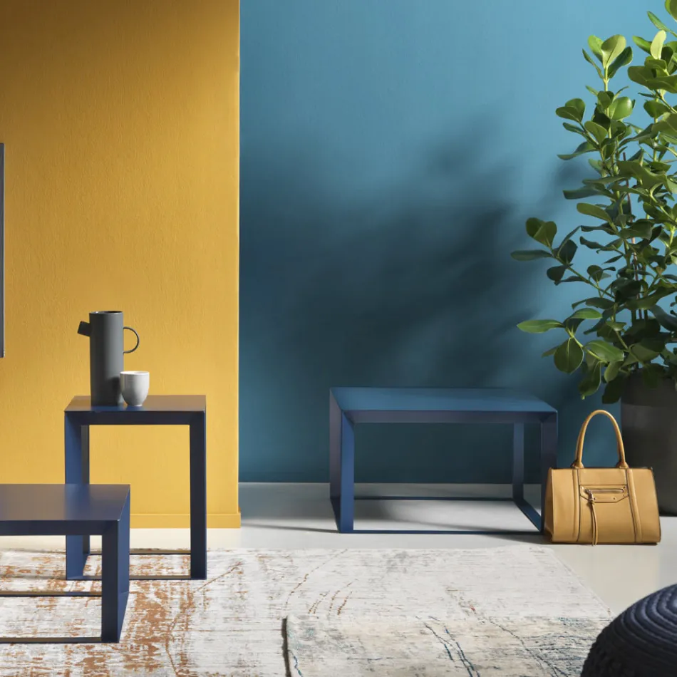 Square Design Metal Sofabord i 2 størrelser - Josyane Viadurini