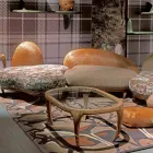 Sofabord i træ og læder design cocktails, l.97xp.68 cm, Cecilia Viadurini