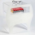 Design stue lille bord / natbord i akryl krystal, Mineo