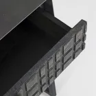 Sengebord i stål og mangotræ af etnisk design - Mireo Viadurini