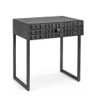 Sengebord i stål og mangotræ af etnisk design - Mireo Viadurini