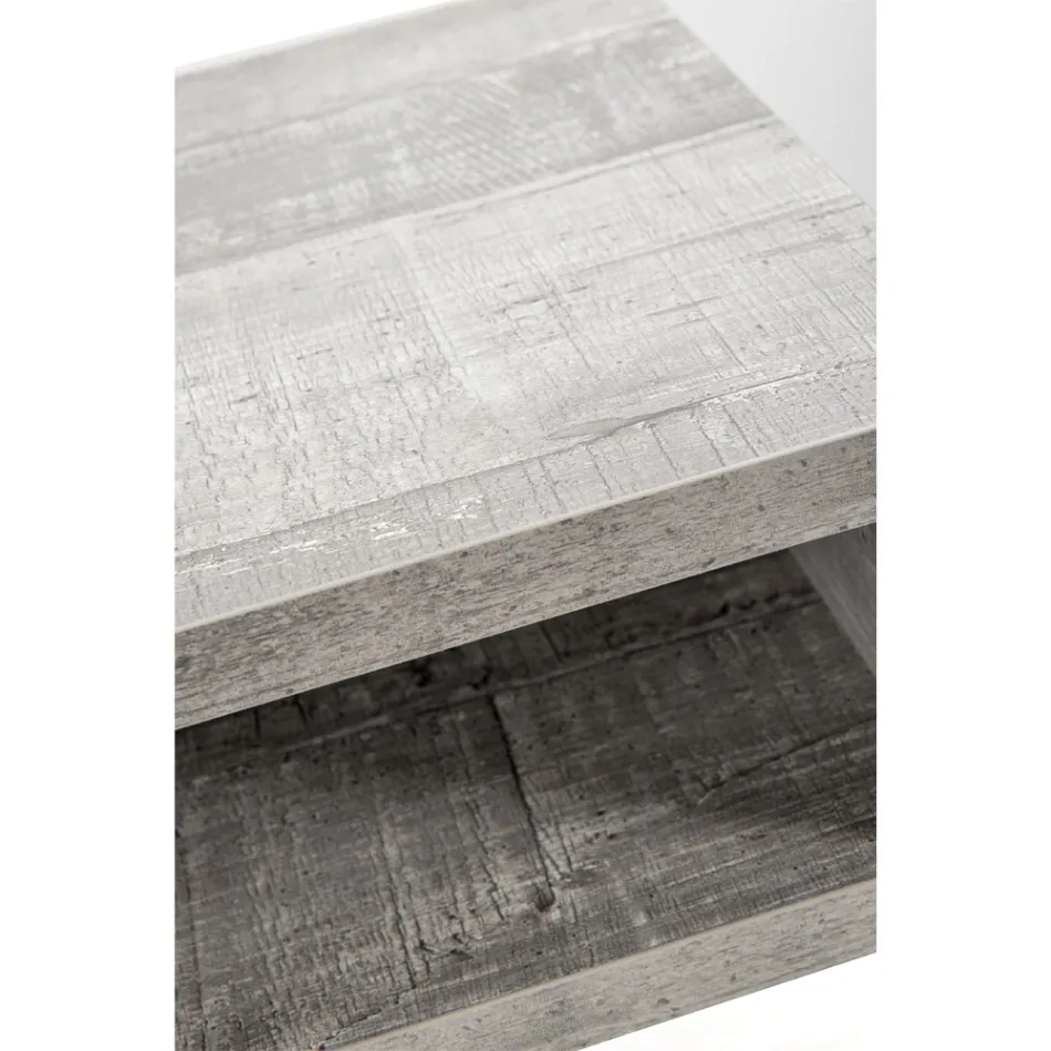 Genbrugeligt sengebord i gennemsigtigt plexiglas og træ - Pascoli Viadurini