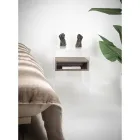 Genbrugeligt sengebord i gennemsigtigt plexiglas og træ - Pascoli Viadurini