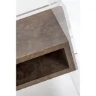 Genbrugeligt sengebord i gennemsigtigt plexiglas og træ - Pascoli Viadurini