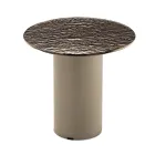 Sofabord med metalfod og Ø45 cm spejl eller glasplade - Flaminia Viadurini