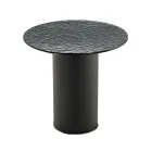 Sofabord med metalfod og Ø45 cm spejl eller glasplade - Flaminia Viadurini