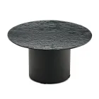 Sofabord med metalfod og Ø60 cm spejl eller glasplade - Flaminia Viadurini