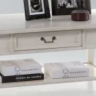 Sofabord med skuffe og hylde i patineret træ Made in Italy - Tuoni Viadurini