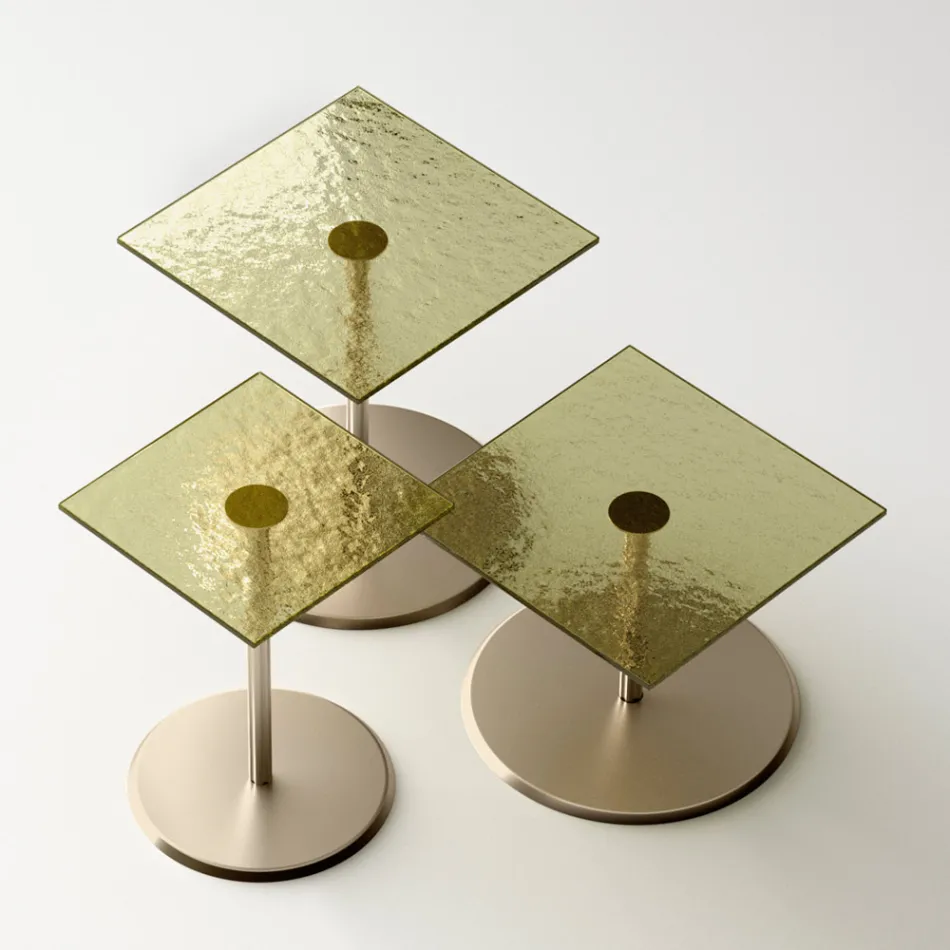 Sofabord med firkantet glas- eller metalplade lavet i Italien - Anakin Viadurini