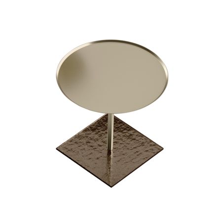 Sofabord med rund glas- eller metalplade lavet i Italien - Anakin Viadurini