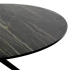 Sofabord med rund plade lavet i stentøj lavet i Italien - Siste Viadurini