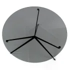 Sofabord med rund plade lavet i glas Made in Italy - Siste Viadurini