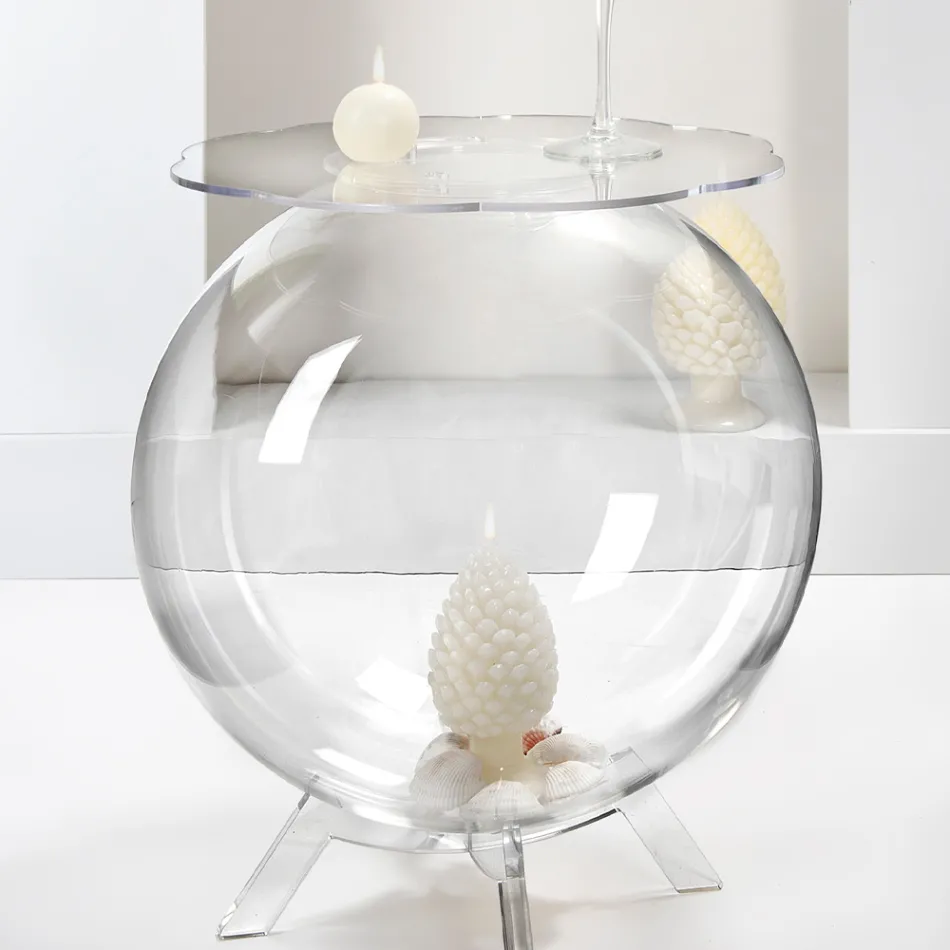 Multifunktions beholderbord i gennemsigtigt plexiglas Made in Italy - Scar Viadurini