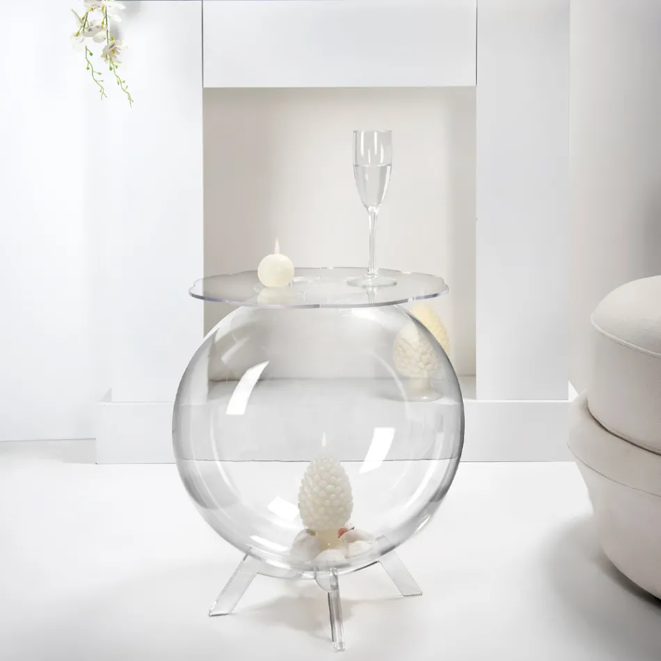 Multifunktions beholderbord i gennemsigtigt plexiglas Made in Italy - Scar Viadurini