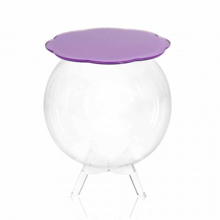 Sofabord / rund beholder Biffy lavendel farve, moderne design Viadurini