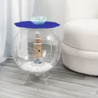 Biffy blå rundt sofabord / beholder, moderne design lavet i Italien Viadurini