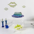 Sofabord / runde blå container Biffy, moderne design lavet i Italien Viadurini